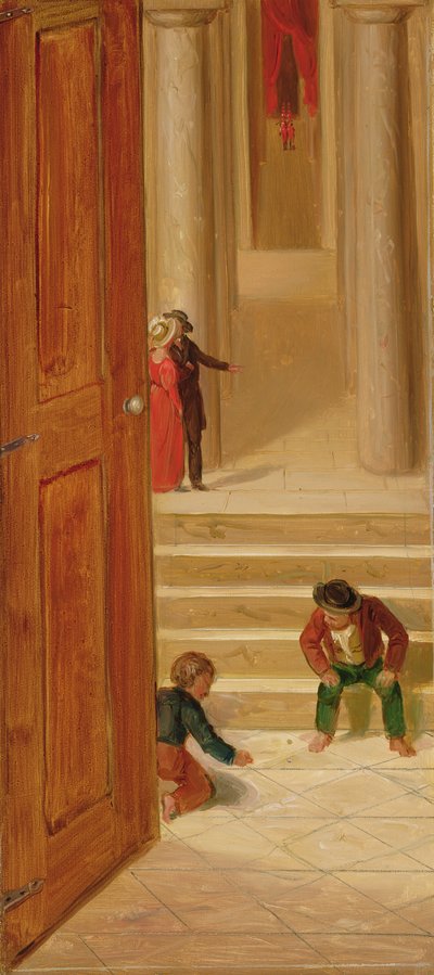 Jongens die knikkeren, 1936 door Asher Brown Durand